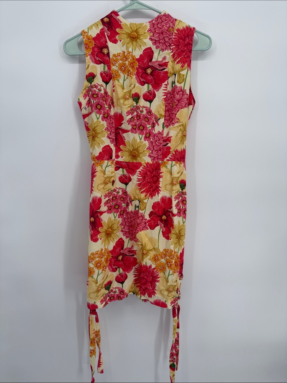 Menti Linen Blend Floral Mini Dress